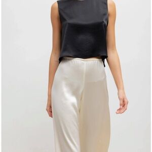 LESET barb wide leg Cream Pants